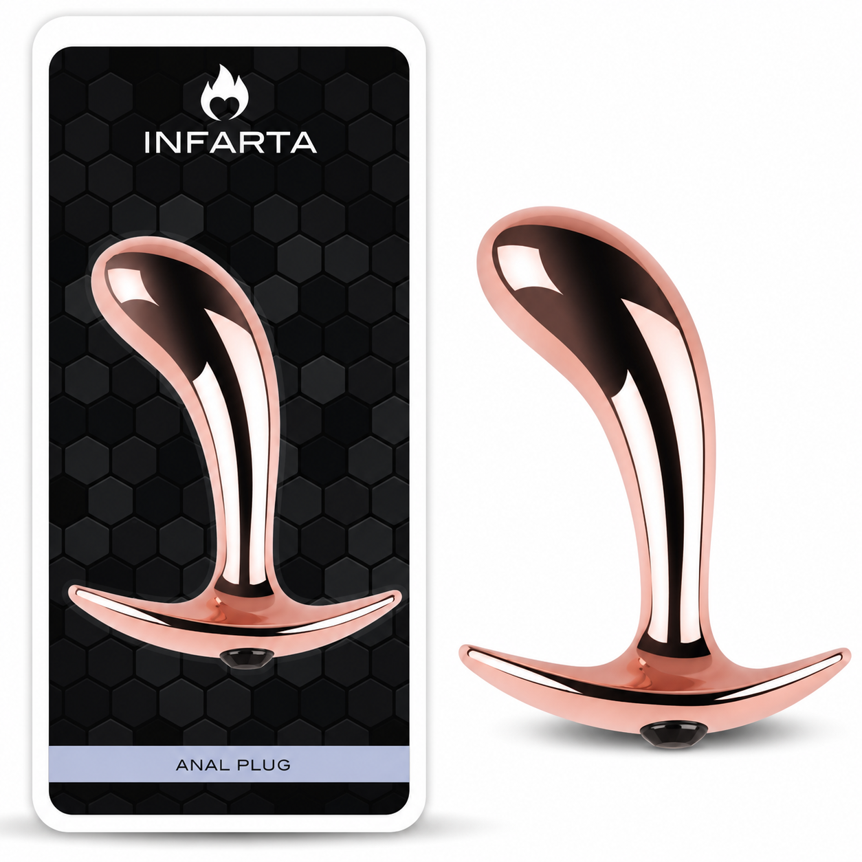 Plug Anal Metálico Rose Gold Infarta
